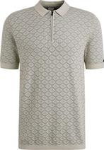 Cast Iron Half-Zip Polo Structure Ecru maat XL Heren, Kleding | Heren, Polo's, Verzenden, Wit, Cast Iron, Maat 56/58 (XL)