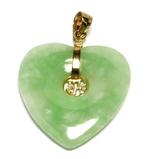 Zonder Minimumprijs - Hanger - 14 karaat Geel goud Jade