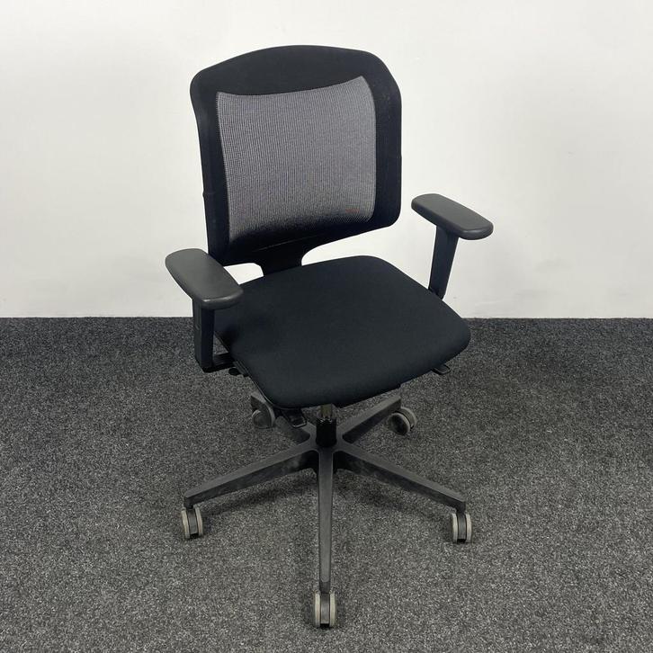 Bureaustoel Giroflex 434 - Zwart, Huis en Inrichting, Bureaustoelen, Bureaustoel, Zwart, Gebruikt, Ergonomisch, Ophalen of Verzenden