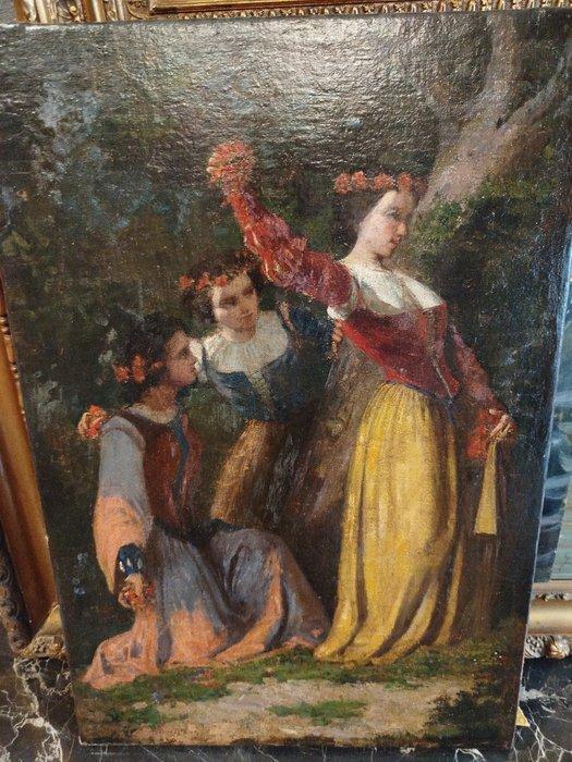 Bernardo Celentano (1835-1863), Reca firm - Fanciulle al, Antiek en Kunst, Kunst | Schilderijen | Klassiek