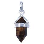 Zilveren Tijgeroog edelsteen met potlood vatting kettingh..., Sieraden, Tassen en Uiterlijk, Kettinghangers, Verzenden, Nieuw