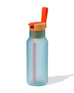 HEMA Waterfles met rietje 430ml mint, Verzenden, Nieuw