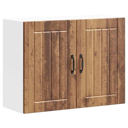vidaXL Keukenwandkast Lucca bewerkt hout oud houtkleurig, Huis en Inrichting, Keuken | Keukenelementen, Bruin, Nieuw, Verzenden