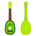 Ecotoys mini kunststof kinder ukelele / gitaar kiwi met 4, Ophalen of Verzenden, Nieuw