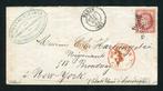 Frankrijk 1868 - Zeldzame brief van Parijs naar New York, Postzegels en Munten, Gestempeld