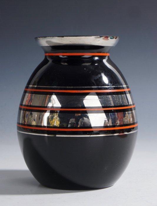 Verrerie Boom, De Rupel - Vaas - Zwarte Vaas met glanzende, Antiek en Kunst, Kunst | Designobjecten