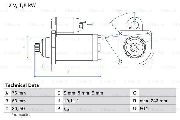 Startmotor / Starter, Auto-onderdelen, Motor en Toebehoren, Nieuw, Ophalen of Verzenden