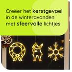Kerstverlichting Raam Kerstkrans + Kerstman + Sneeuwvlok -, Diversen, Kerst, Verzenden, Nieuw