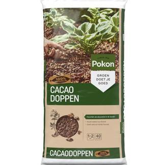 Cacaodoppen | Pokon | 40 liter (Natuurlijk), Tuin en Terras, Aarde en Mest, Verzenden