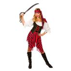 Piraten kostuum dames rood, Nieuw, Feestartikel, Verzenden