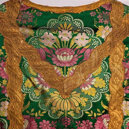 Kazuifel, begin 19e-eeuw, groen, stola - Zijde - 1800-1850, Antiek en Kunst, Kunst | Niet-Westerse kunst