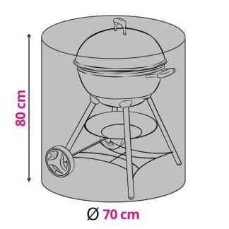 BBQ hoes | Rond | Ø 70 x 80 cm (Zwart, Polyester), Tuin en Terras, Tuinmeubel-accessoires, Nieuw, Verzenden