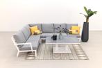 Rockford aluminium loungeset wit 5-delig - Verstelbare tafel, Nieuw, Overige materialen, Loungeset, Verzenden