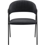 Eetkamerstoel Bedano, gestoffeerd, geweven stof, 150 kg - zw, Huis en Inrichting, Stoelen, Verzenden, Nieuw
