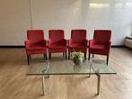 Veiling - 4x Rode eetkamerstoelen, Huis en Inrichting, Gebruikt