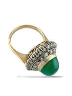 Ring - 14 karaat Geel goud, Antieke 14K geelgouden ring met, Nieuw