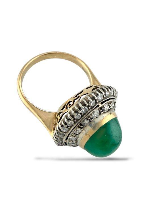 Ring - 14 karaat Geel goud, Antieke 14K geelgouden ring met, Sieraden, Tassen en Uiterlijk, Ringen