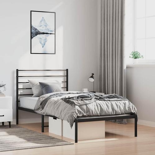 Zwart Metalen Bedframe 100x200 - Tweedekansje voor Slim S..., Huis en Inrichting, Slaapkamer | Bedden, 100 cm, 200 cm, Zwart, Nieuw