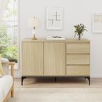 Dressoir Kistiandi 120x40x76 cm licht eiken [en.casa], Huis en Inrichting, Kasten | Dressoirs, Verzenden, Nieuw