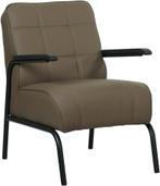 Bruine leren industriële retro stoel - Toledo Leer Lever (br, Huis en Inrichting, Fauteuils, Nieuw, Ophalen of Verzenden, 50 tot 75 cm