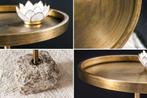 Handgemaakte Bijzettafel TRAYFUL 60cm Antiek Messing, Huis en Inrichting, Tafels | Sidetables, Ophalen of Verzenden, Nieuw