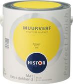 Histor Perfect Finish Muurverf Mat - Banaan 6980 - 2,5 Liter, Overige kleuren, Nieuw, Ophalen of Verzenden, Verf