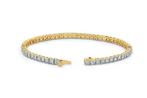 Tennis armband - 14 karaat Geel goud - 6.05ct. tw. Diamant