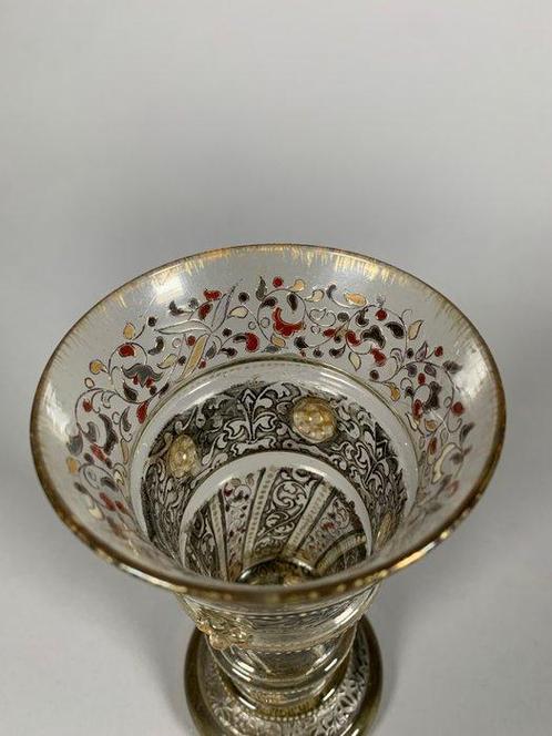 Vaas - Emaille, Glas - Emile Gallé, Antiek en Kunst, Antiek | Glas en Kristal