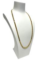 Massief Gouden Platte Konings Ketting  60 cm / 5 mm / 39.3 g, Sieraden, Tassen en Uiterlijk, Kettingen, Nieuw, Goud, Goud, Ophalen of Verzenden