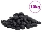 vidaXL Kiezelstenen gepolijst 2-5 cm 10 kg zwart, Dieren en Toebehoren, Verzenden, Nieuw