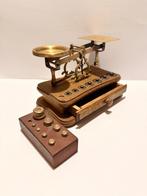 Westa - Post/brieven weegschaal - Hout, Messing, Antiek en Kunst