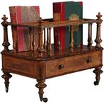 Wortelnoten Canterbury met lade gesig Gillow brons beslag en, Ophalen of Verzenden
