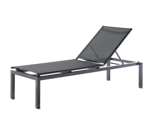 Sieger Brest Stapelbare Ligstoel Aluminium/Textilux - Grijs, Tuin en Terras, Tuinstoelen, Ophalen of Verzenden