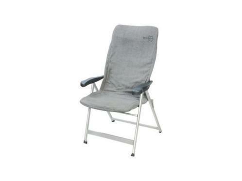 Bo Camp badstof stoelhoes gepolsterd m licht grijs, Caravans en Kamperen, Kampeeraccessoires, Nieuw