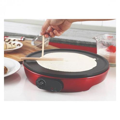SwissHome crêpe maker 1000W SH-6725 rood, Witgoed en Apparatuur, Gourmetstellen, Ophalen of Verzenden