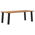 vidaXL Eettafel rechthoekig 240x100x74 cm massief eikenhout, Huis en Inrichting, Tafels | Eettafels, Verzenden, Nieuw