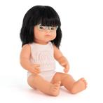 Pop Aziatisch meisje met bril (38 cm) - Miniland, Kinderen en Baby's, Nieuw