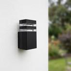 LED Buiten Wandlamp | vierkant | GU10 | zwart | IP54, Huis en Inrichting, Lampen | Wandlampen, Ophalen of Verzenden, Nieuw, Modern