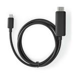 Nedis CCGB64655BK20 adapter USB-C - HDMI 2m, Nieuw, Ophalen of Verzenden