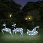 vidaXL Kerstdecoratie rendieren en slee 60 LEDs wit, Diversen, Kerst, Verzenden, Nieuw