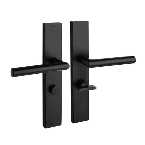 Geveerde Deurklink Ferro met schild en wc slot  55/8mm in..., Doe-het-zelf en Verbouw, Hang- en Sluitwerk, Klink of Kruk, Nieuw