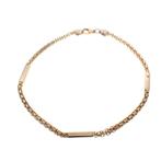 Gouden staafjes armband | 20,5 cm (gouden armband), Sieraden, Tassen en Uiterlijk, Armbanden, Ophalen of Verzenden, Gebruikt, Overige kleuren