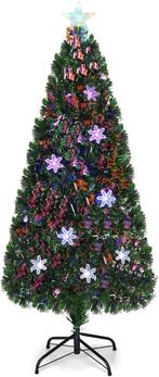 Kerstboom met verlichting - Kunstkerstboom - 180 cm - Met st, Diversen, Kerst, Verzenden, Zo goed als nieuw