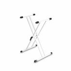 Gravity KSX2W Keyboardstandaard dubbele X-Form wit, Ophalen of Verzenden, Nieuw