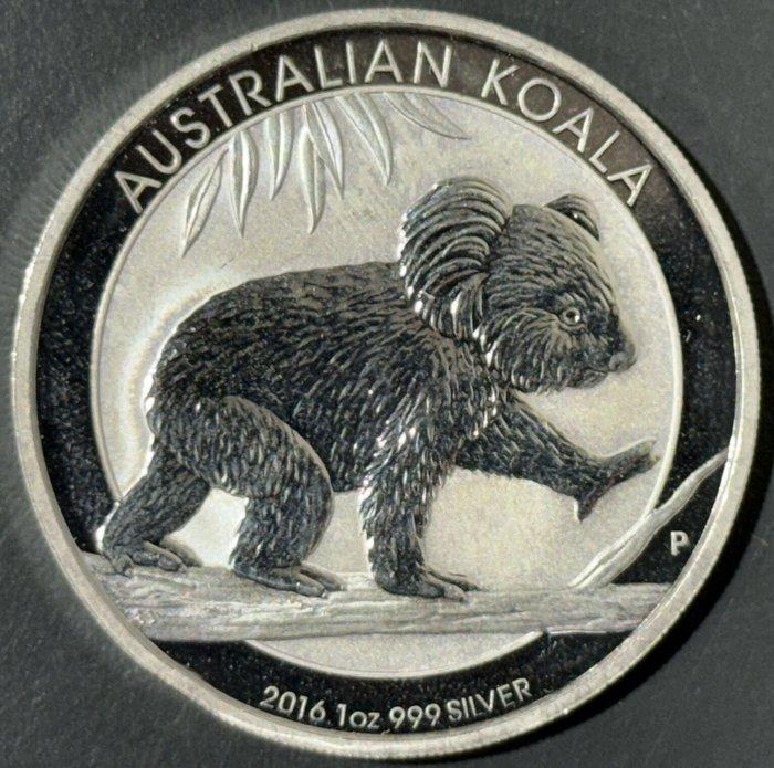 Australië. 1 Dollar 2016 Koala – 1 oz Fine Silver .999, Postzegels en Munten, Munten | Europa | Niet-Euromunten