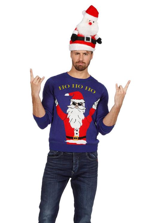 Kersttrui rocking Santa Ho Ho Ho, Kleding | Dames, Carnavalskleding en Feestkleding, Nieuw, Ophalen of Verzenden
