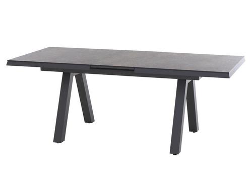 Tuintafel Lessina Uitschuifbaar 200-260 x 100 cm - Antraciet, Tuin en Terras, Tuintafels, Ophalen of Verzenden