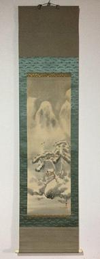Snow Landscape / Japanese Vintage Hanging Scroll KAKEJIKU /, Antiek en Kunst