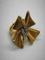 Cocktailring - 18 karaat Geel goud - 0.08ct. tw.