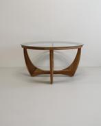 Lunora salontafel – massief teak / glas, Huis en Inrichting, Tafels | Salontafels, 50 tot 100 cm, 50 tot 75 cm, Glas, Rond